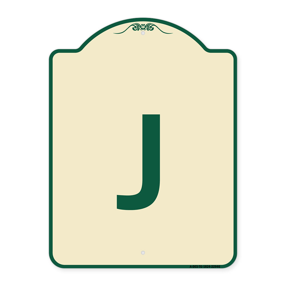 Sign with Letter J
