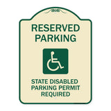Reserved Parking State Disabled Parking Permit Required (Handicapped Symbol)