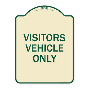 Reserved Parking Sign Visitor Vehicles Only