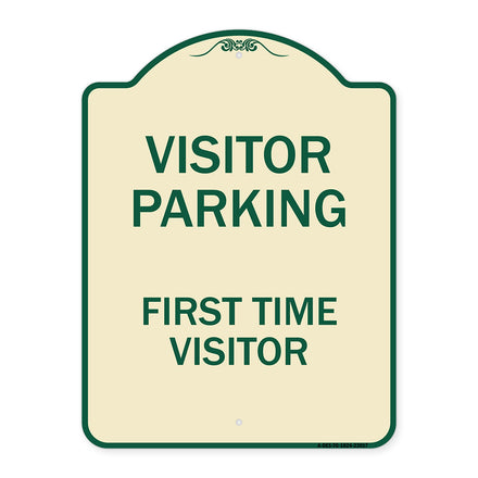 Reserved Parking Sign Visitor Parking First Time Visitor