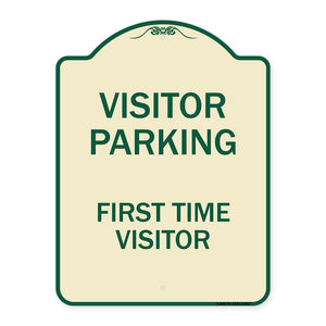 Reserved Parking Sign Visitor Parking First Time Visitor