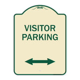 Reserved Parking Sign Visitor Parking (Arrow Pointing Left and Right)
