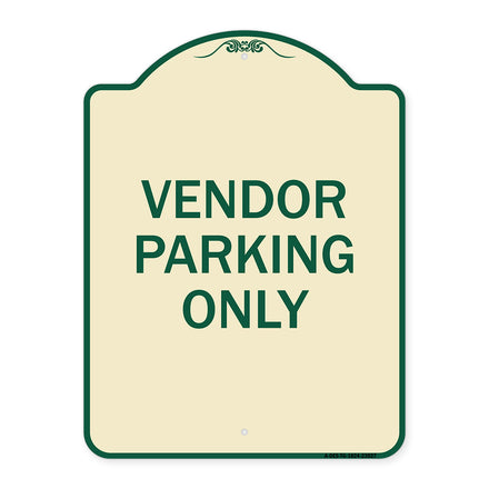 Reserved Parking Sign Vendor Parking Only