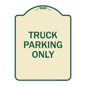 Reserved Parking Sign Truck Parking Only