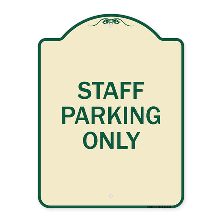 Reserved Parking Sign Staff Parking Only