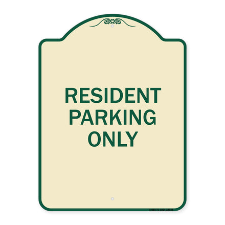 Reserved Parking Sign Resident Parking Only