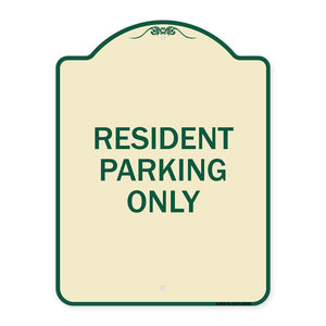 Reserved Parking Sign Resident Parking Only