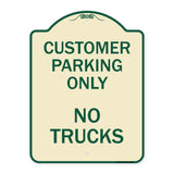 Reserved Parking Sign Customer Parking Only No Trucks