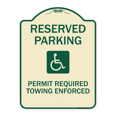 Reserved Parking Permit Required Towing Enforced (With Graphic)