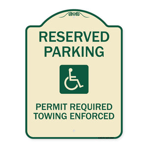 Reserved Parking Permit Required Towing Enforced (With Graphic)