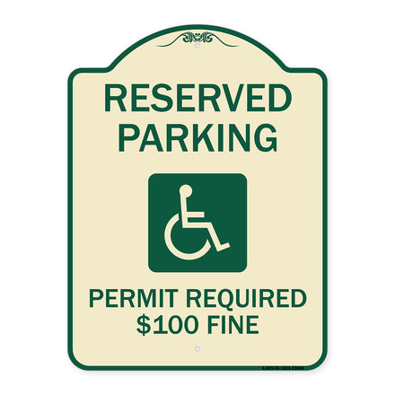 Reserved Parking Permit Required $100 Fine