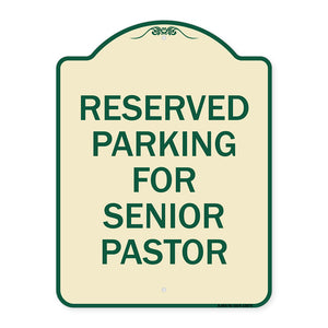 Reserved Parking for Senior Pastor