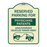 Reserved Parking for Physicians' Patients Unauthorized Vehicles Towed Away