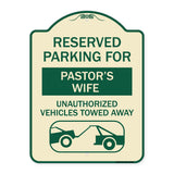 Reserved Parking for Pastor's Wife Unauthorized Vehicles Towed Away (With Tow Away Graphic)