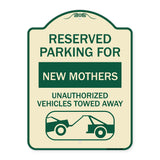Reserved Parking for New Mothers Unauthorized Vehicles Towed Away (With Tow Away Graphic)