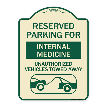 Reserved Parking for Internal Medicine Unauthorized Vehicles Towed Away