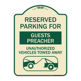 Reserved Parking for Guest Preacher Unauthorized Vehicles Towed Away (With Tow Away Graphic)