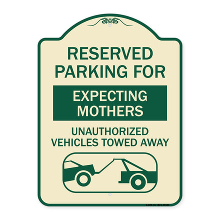 Reserved Parking for Expecting Mothers Unauthorized Vehicles Towed Away