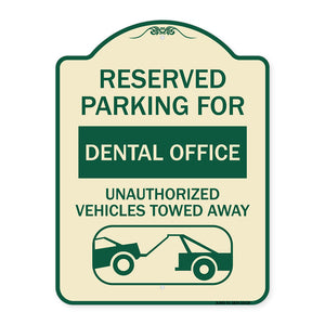 Reserved Parking for Dental Office Unauthorized Vehicles Towed Away (With Car Tow Graphic)