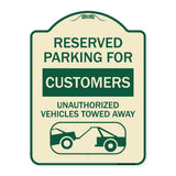 Reserved Parking for Customers Unauthorized Vehicles Towed Away