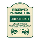 Reserved Parking for Church Staff Unauthorized Vehicles Towed Away (With Tow Away Graphic)