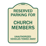Reserved Parking for Church Members Unauthorized Vehicles Towed Away