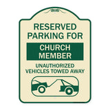 Reserved Parking for Church Member Unauthorized Vehicles Towed Away (With Tow Away Graphic)
