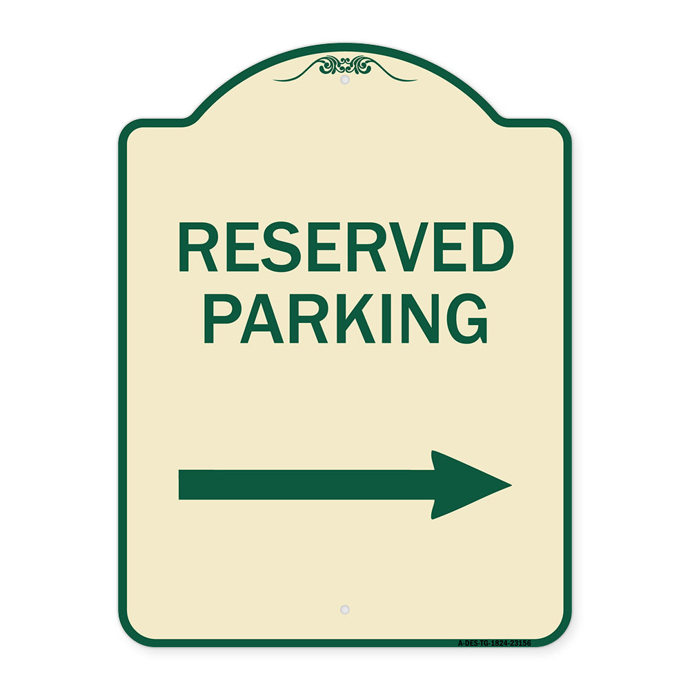 Reserved Parking (Right Arrow)