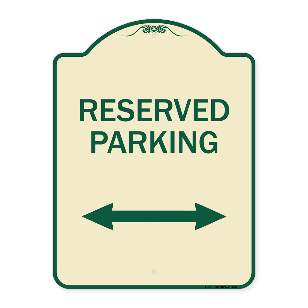 Reserved Parking (Arrow Pointing Left and Right)