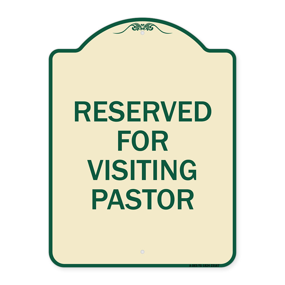 Reserved for Visiting Pastor