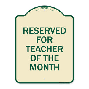 Reserved for Teacher of the Month