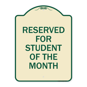 Reserved for Student of the Month