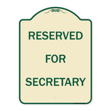 Reserved for Secretary