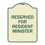 Reserved for Resident Minister