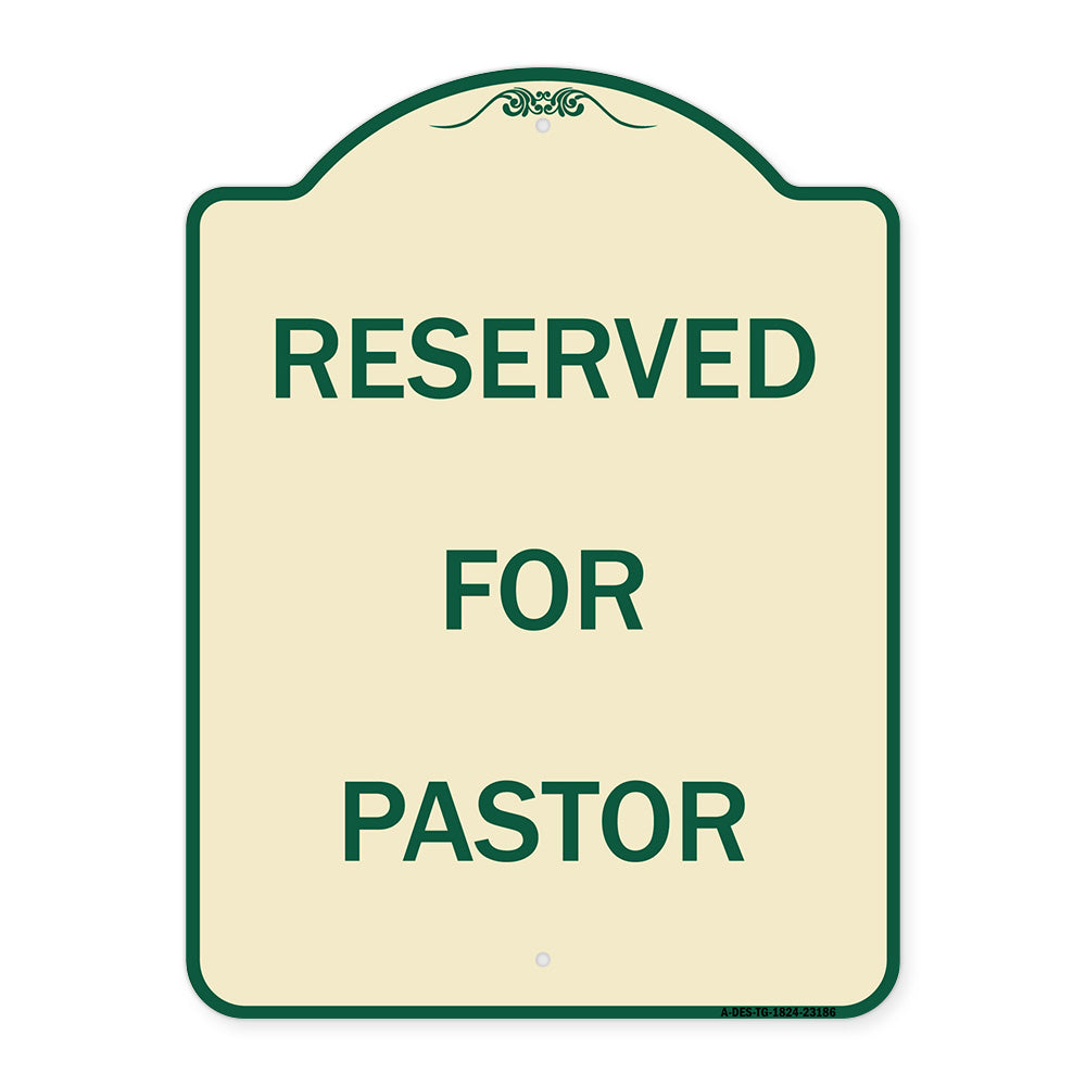 Reserved for Pastor