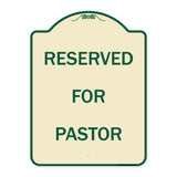 Reserved for Pastor
