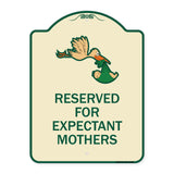 Reserved for Expectant Mothers (With Stork & Baby Graphic)