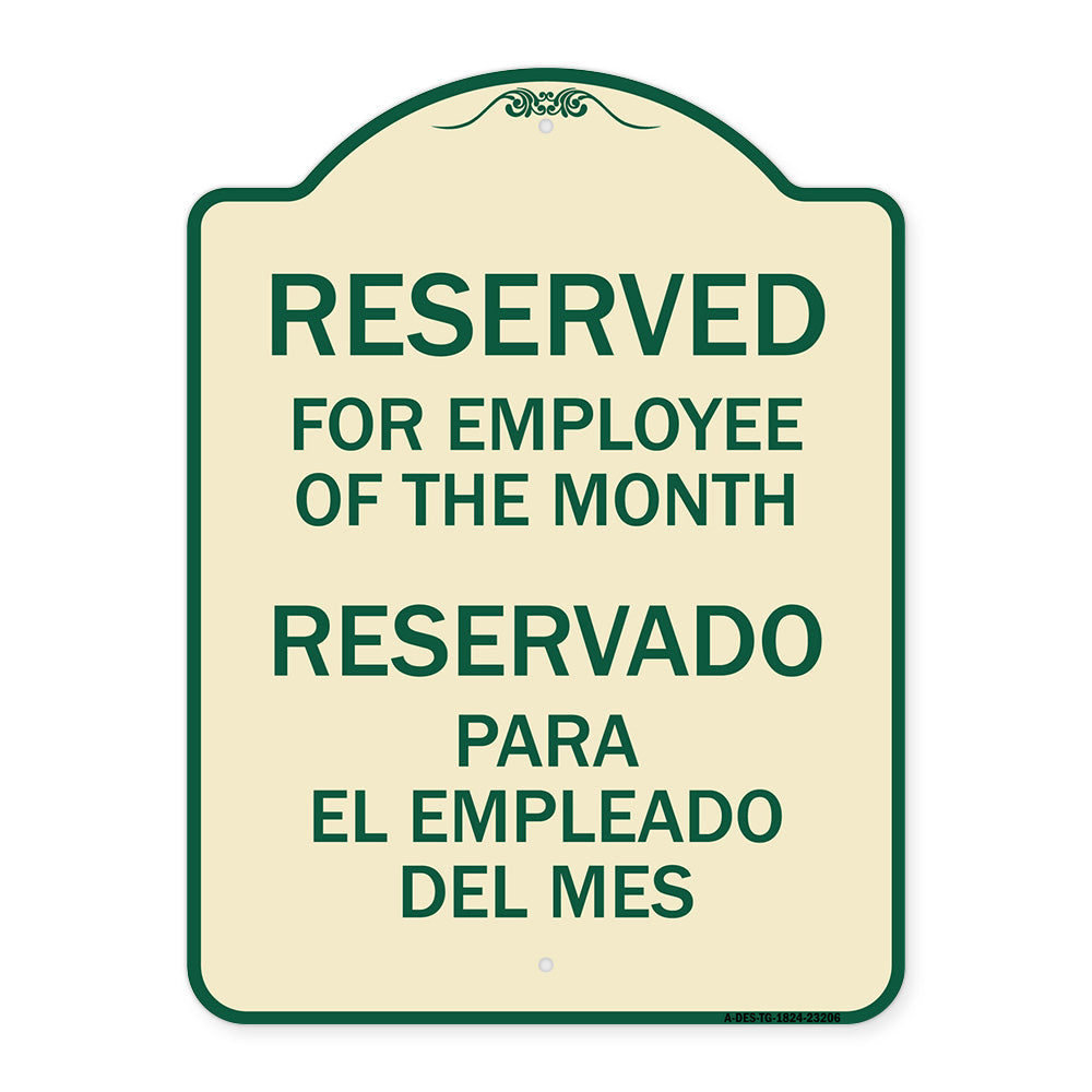 Reserved for Employee of the Month - Reservado Para El Empleado Del Mes