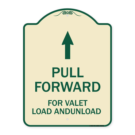 Pull Forward for Valet Load and Unload (With Up Arrow)