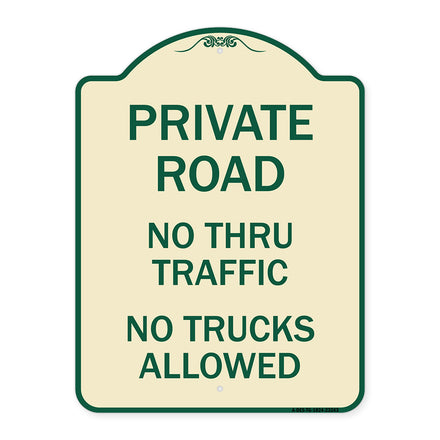 Private Road No Thru Traffic No Trucks Allowed