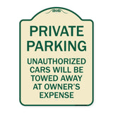 Private Parking Unauthorized Cars Will Be Towed Away at Owner's Expense