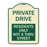 Private Drive Sign Private Drive - Residents Only Not A Thru Street
