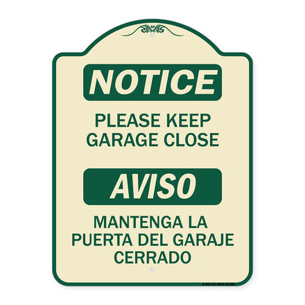 Please Keep Garage Closed Mantenga La Puerta Del Garaje Cerrado