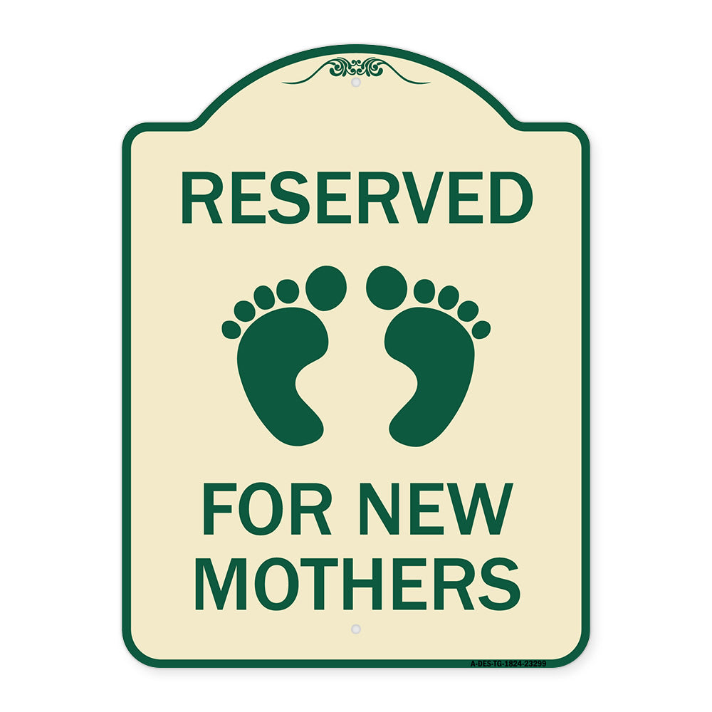 Pink Reserved Parking for New Mothers