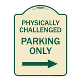 Physically Challenged Parking Only (With Left Arrow)