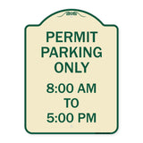 Permit Parking Only 8-00 Am to 5-00 Pm