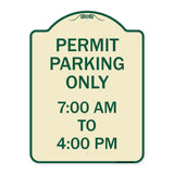 Permit Parking Only 7-00 Am to 4-00 Pm