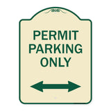 Permit Parking Only (Bidirectional Arrow)
