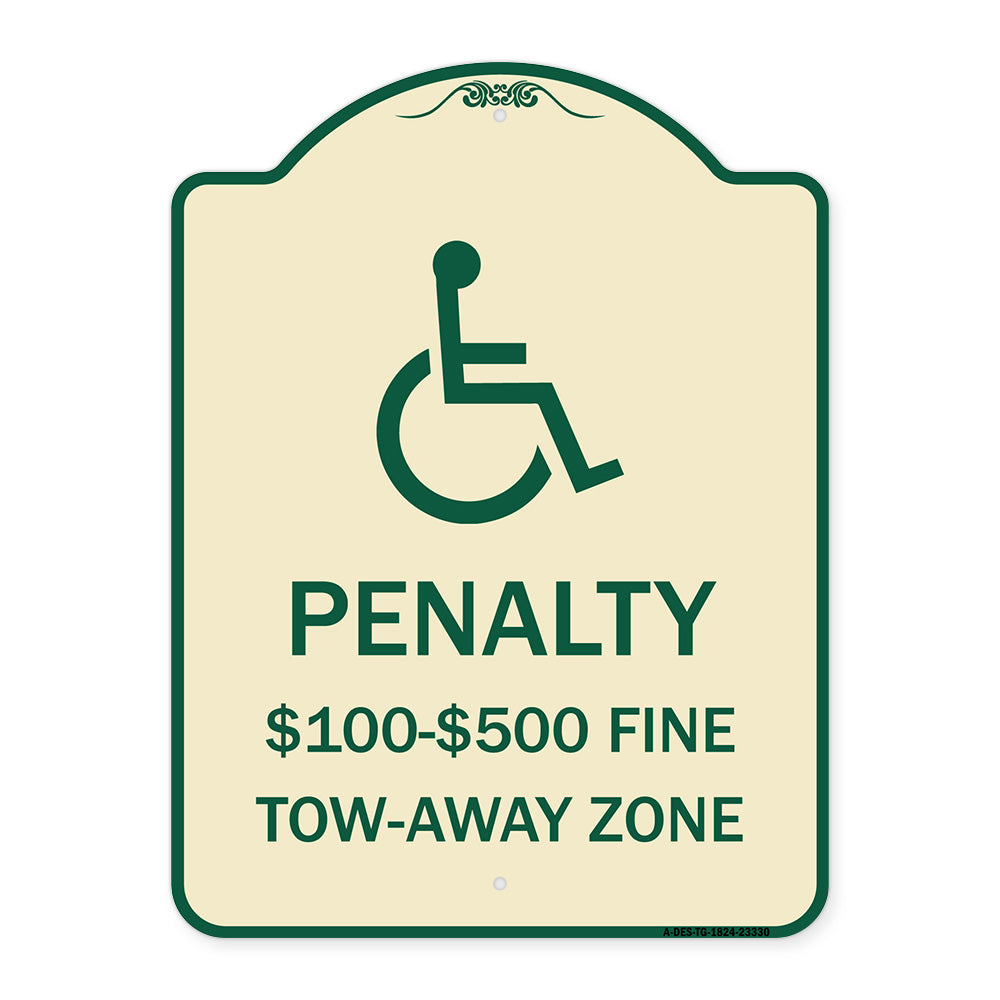 Penalty - $100 - $500 Fine - Tow-Away Zone