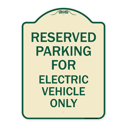 Parking Reserved for Electric Vehicle Only